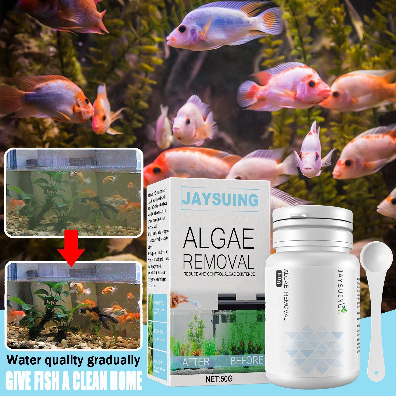 Aquarium Algae Remover Powder, - Aquarium Moss recension och pris