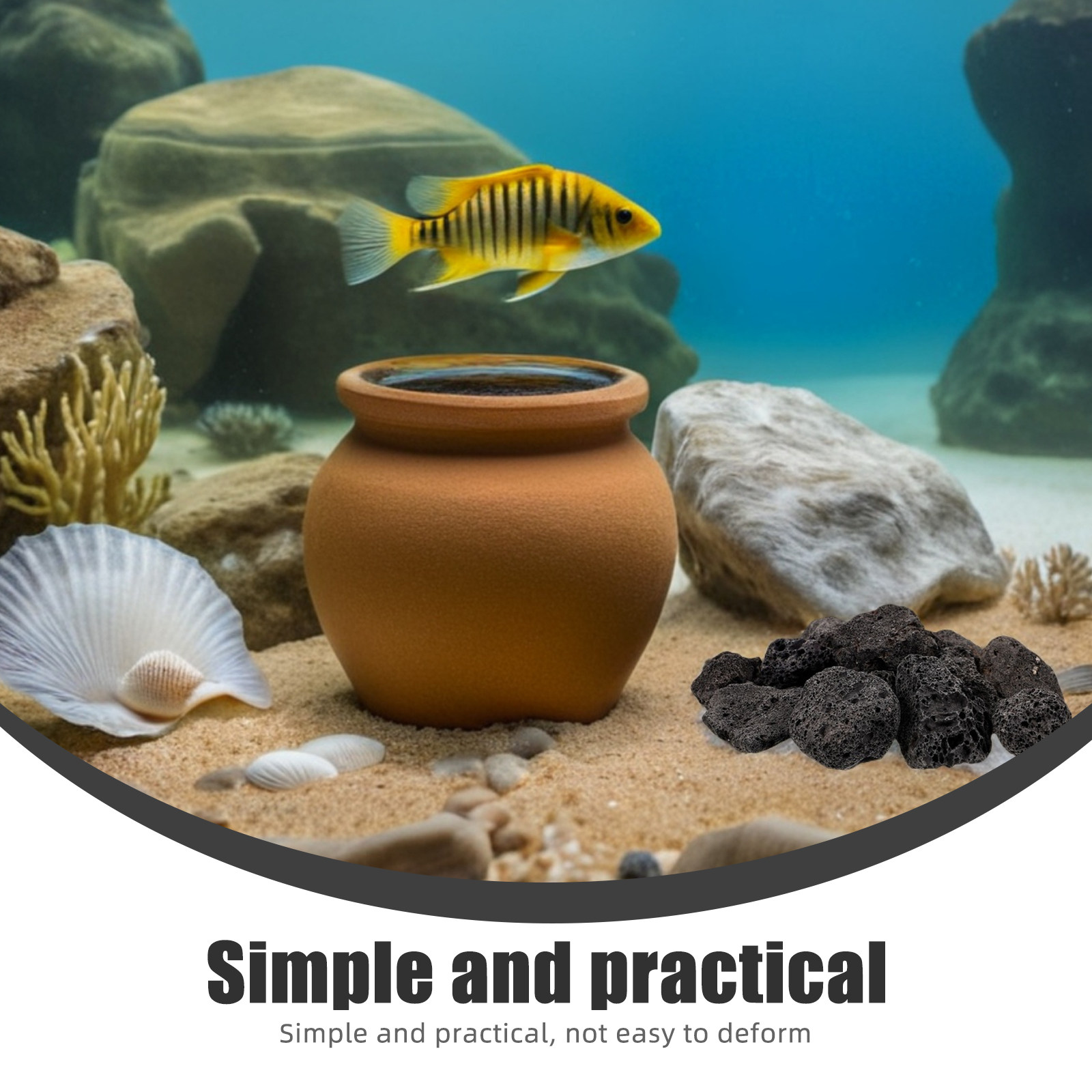 1Pack Natural Volcanic Stones  - Plant Aquarium Pot recension och pris