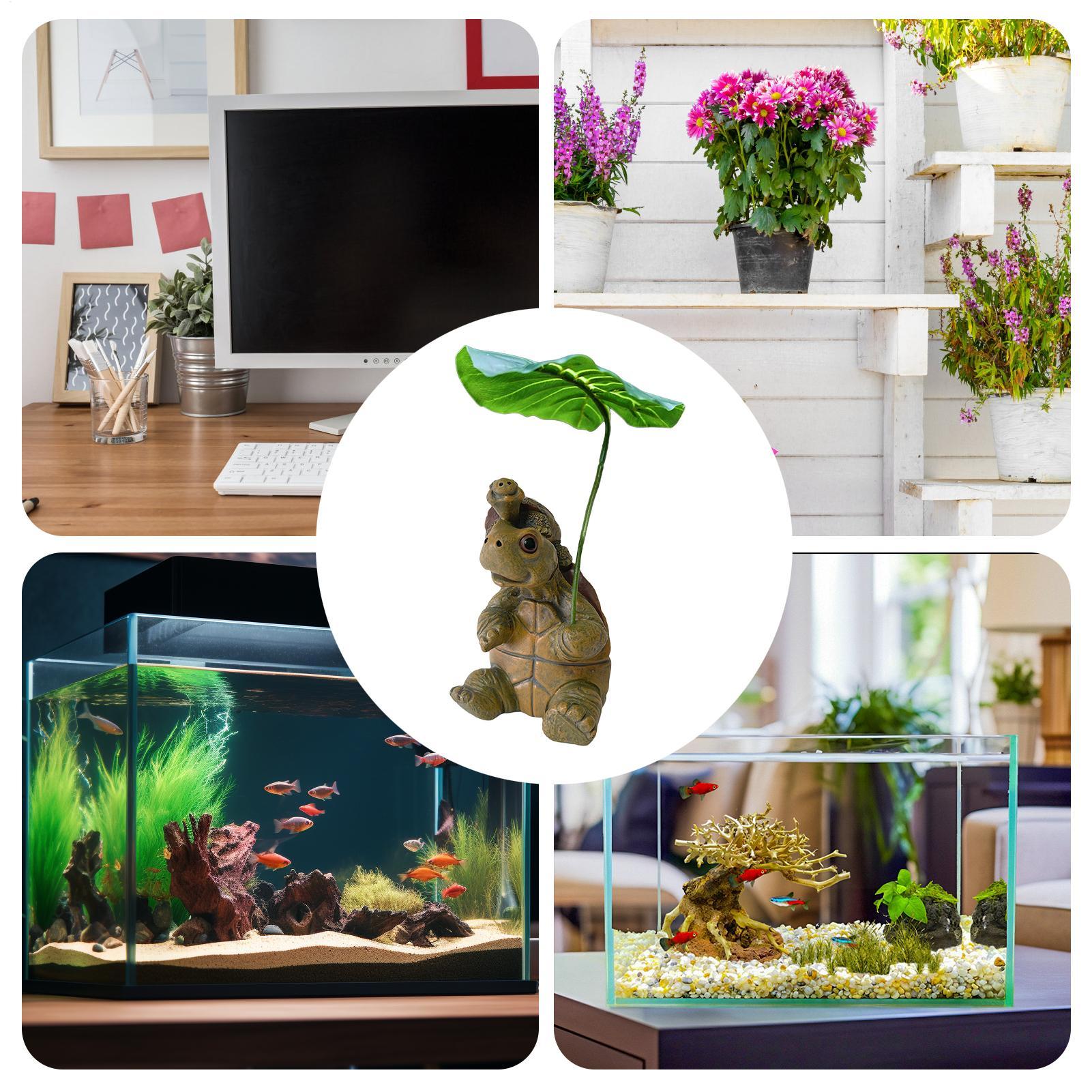 Turtle Figurine Fish Tank Deco - Plant Aquarium Pot recension och pris